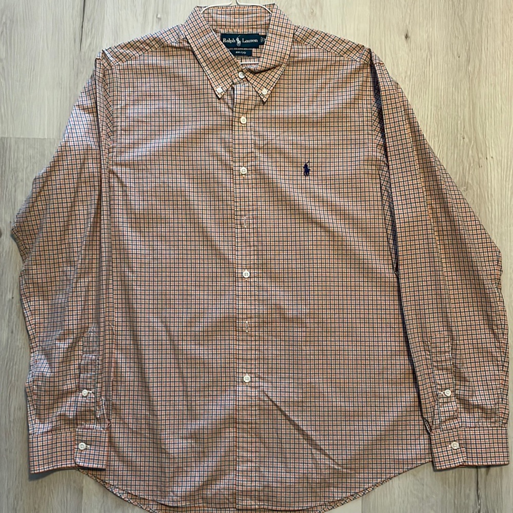 Ralph Lauren Men’s XL Long Sleeve Checkered Button Down